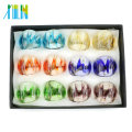 Fashion Gold Sand Mix Size Lampwork Rings 12pcs/box, MC1009